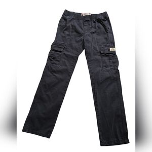 Levis Cargo Pants 16  Black  Stretch Pull-On Waistband Tapered Leg Pockets